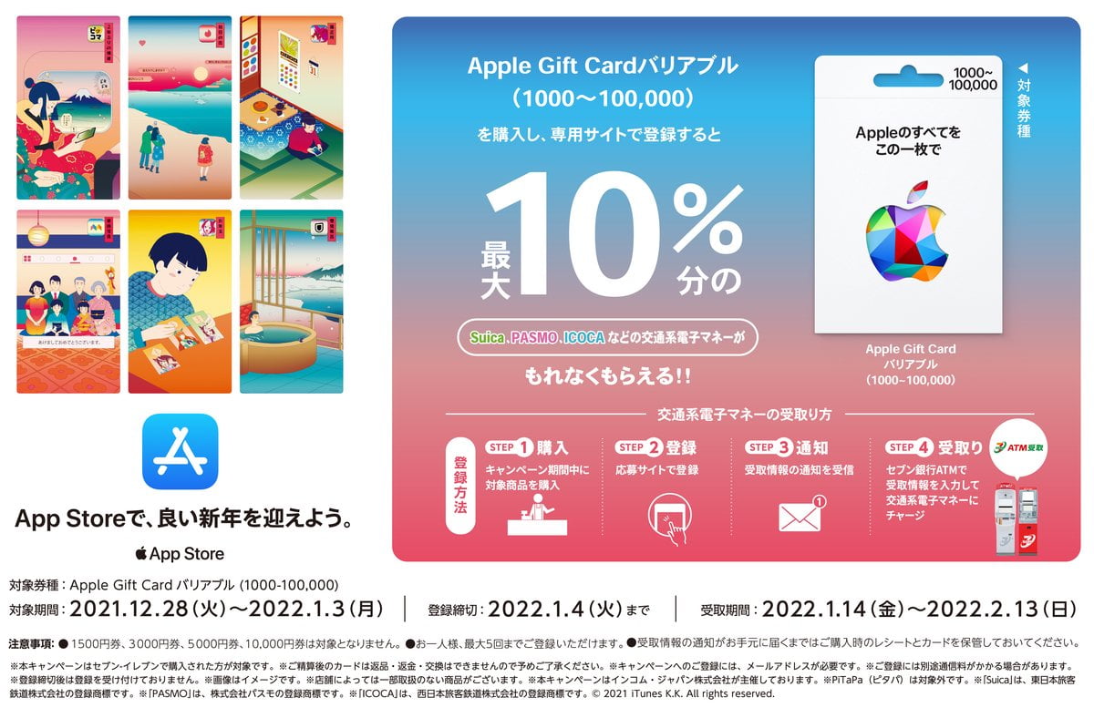 【iTunes Store】Apple Gift Cardの10%還元キャンペーンの紹介