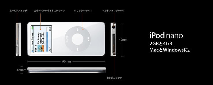 【Apple】「iPod nano」の紹介
